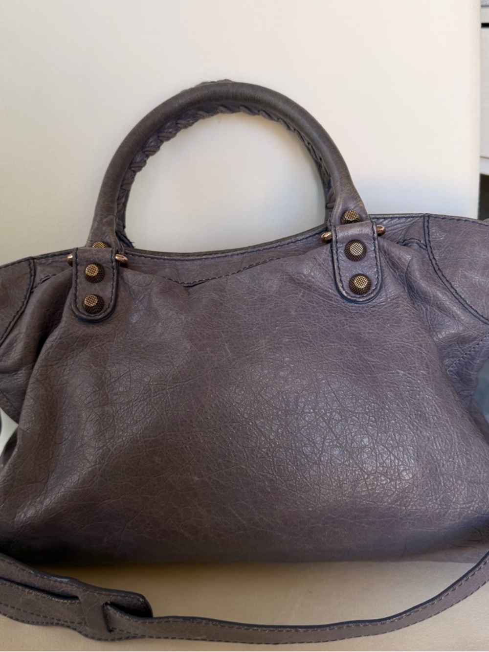 Authentic Balenciaga City Bag Vintage Purple Leather - Picture 4 of 9